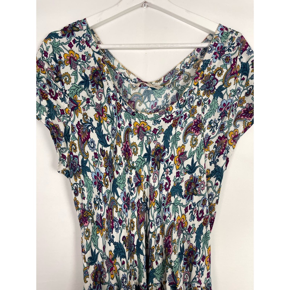 Soft Surroundings Maxi Dress Kara Floral Print Tiered Sundress Boho Chic Size XL - Picture 6 of 9